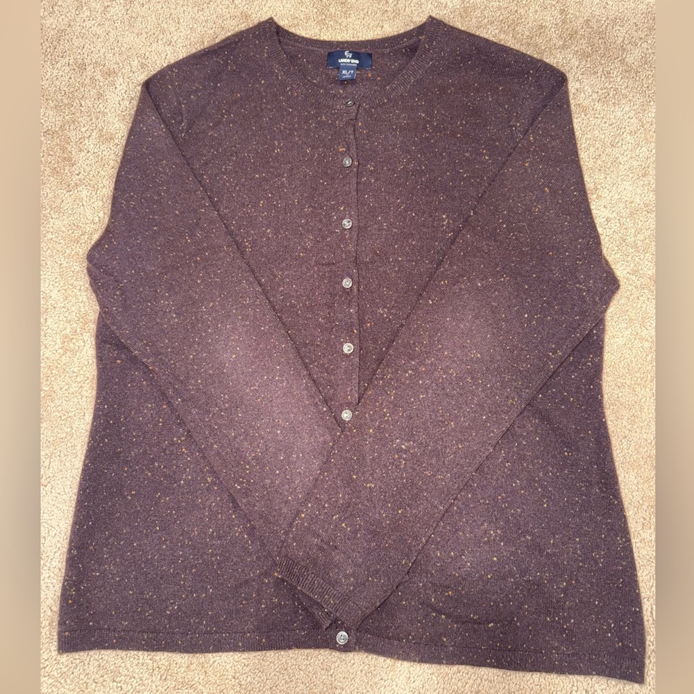 Lands End cashmere cardigan womens XLT